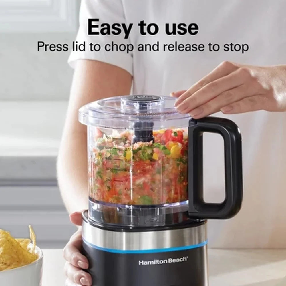 Cordless 4 Cup Food Chopper Dishwasher Safe Mini Processor