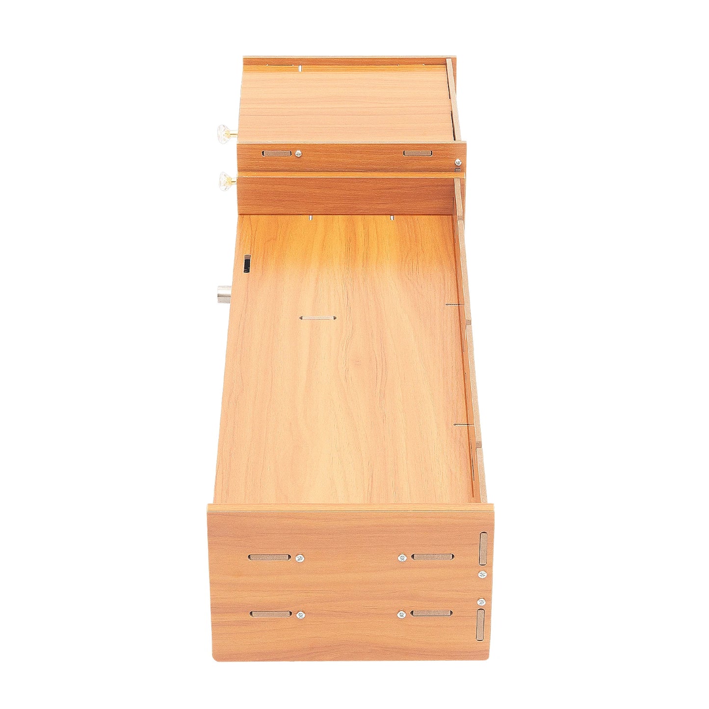 Computer Monitor Stand with Storage Drawers, Wooden Desktop Monitor Riser & Laptop Stand Organizer for Home Office