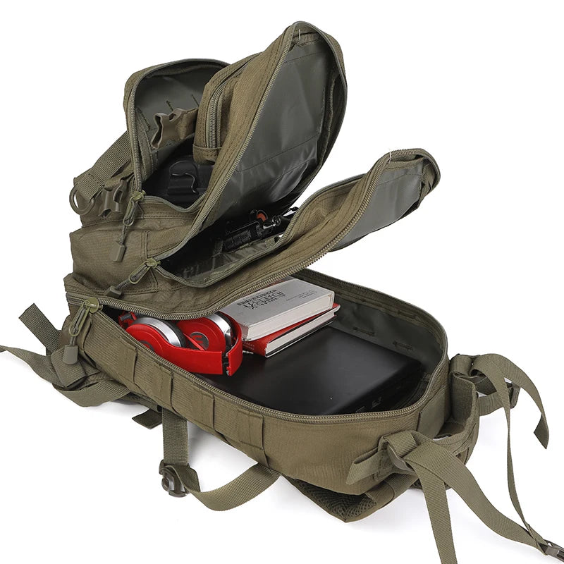 35L Tactical MOLLE Backpack with Padded Shoulder Straps
