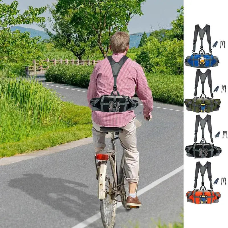 Hiking Hydration Waist Pack with Dual Water Bottle Holders