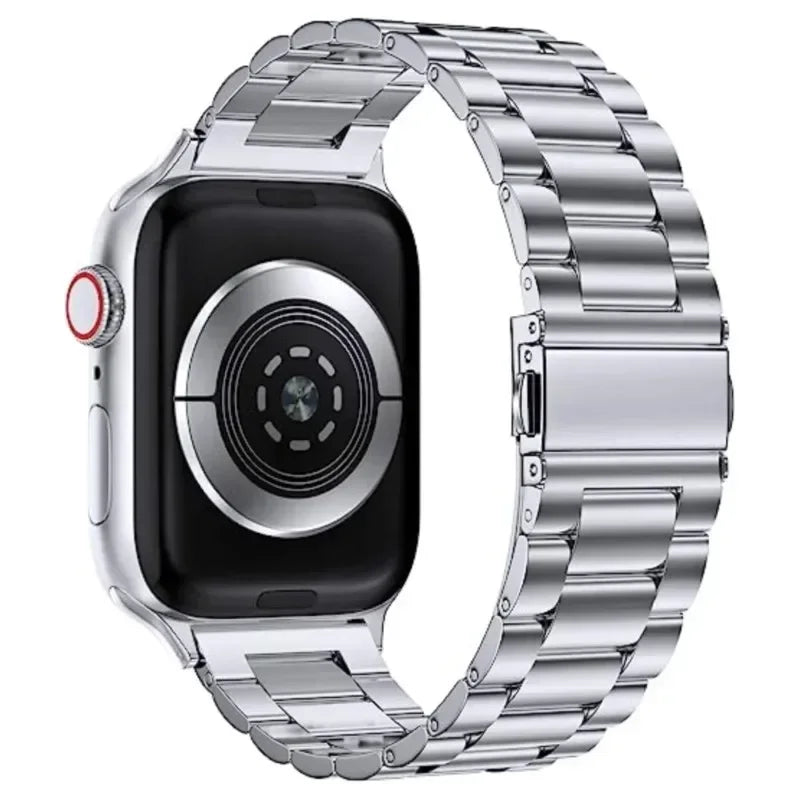 Premium Stainless Steel Apple Watch Band .Luxury Metal Replacement Strap