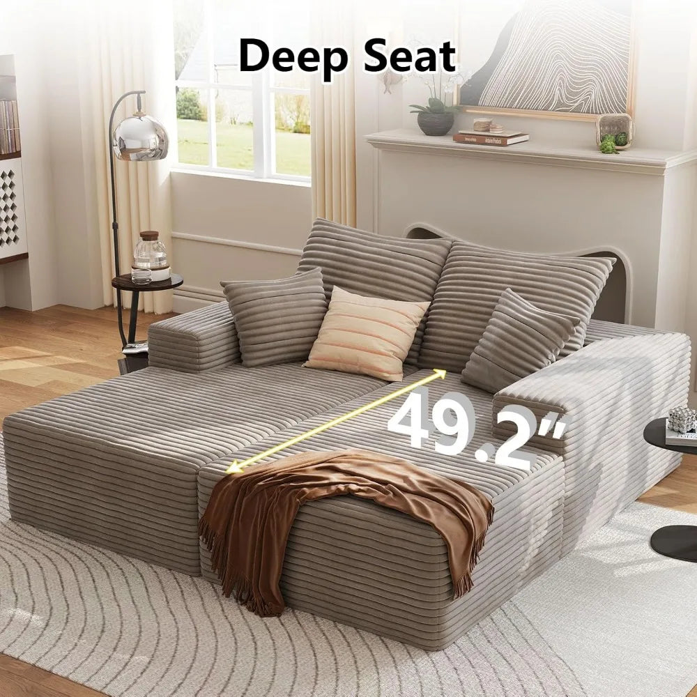 Oversized Double Chaise Lounges Indoor - 74.8" Upholstered Boneless Cloud Stupendous Oversized Chaise Lounge Couch Luxury Sofa B