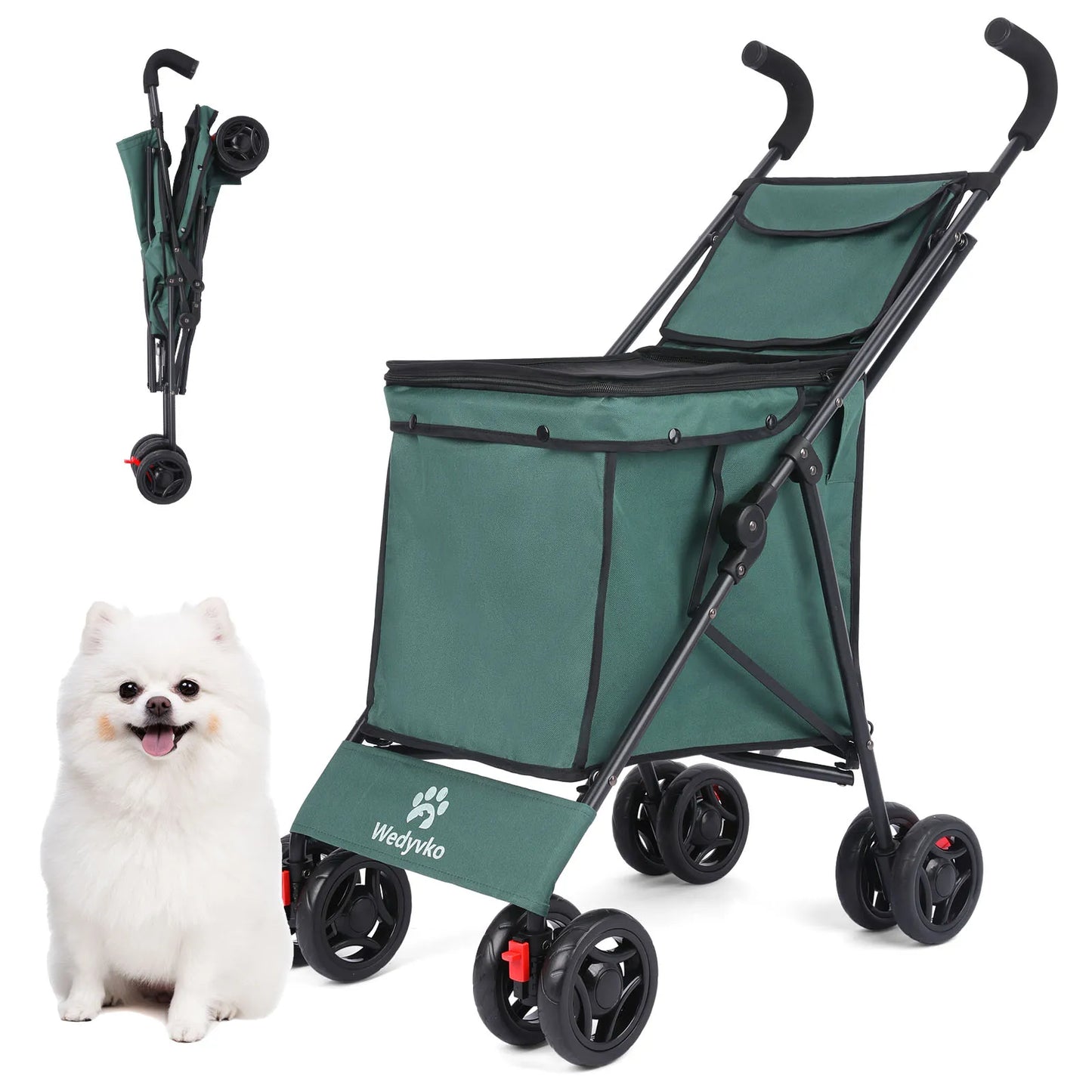 Multifunctional Folding Utility Wagon Cart – Portable Heavy-Duty Collapsible Rolling Cart for Shopping, Gardening, Camping, Beach & Grocery Transport