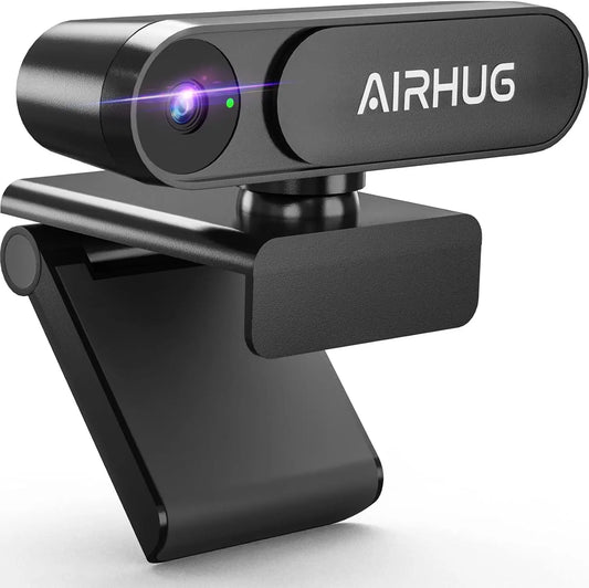 2K HD Webcam with Privacy Cover, 78° Wide Angle Lens & Built-In Microphone for Video Conferencing, Streaming & Remote Work