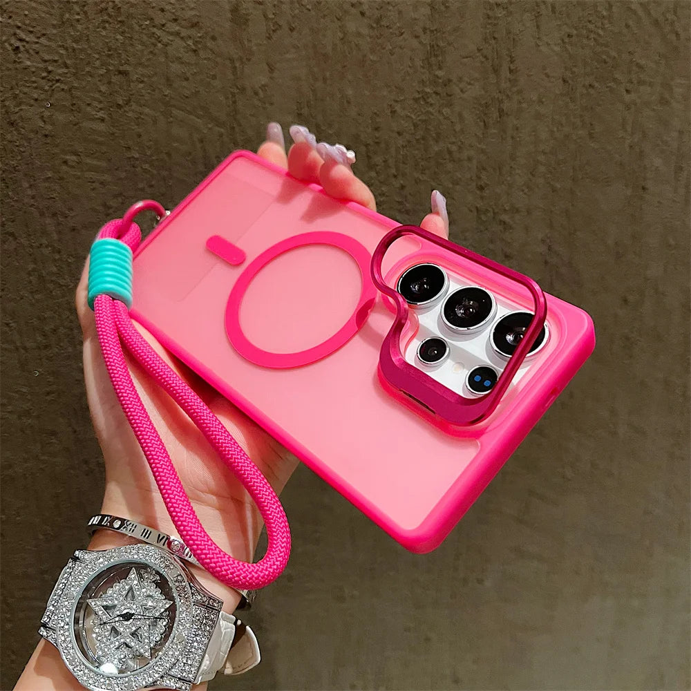 Magnetic Crossbody Samsung Phone Case With Wrist Strap
