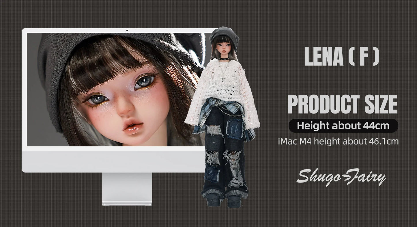 Lena F Bjd Doll 1/4 Bariy Body Lazy Pure Modern Street Daily Outfit Toys Korean Cool Music Producer Resin Shugafairy Full Set