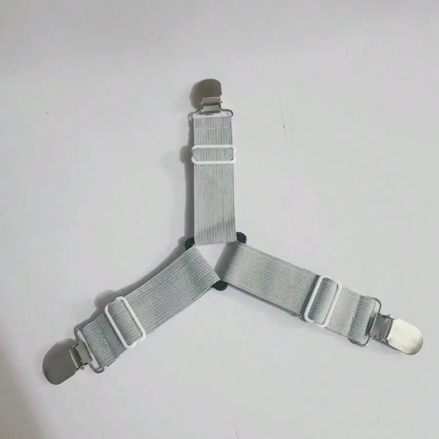 4-Piece Adjustable Bed Sheet Fastener Set .Triangle Mattress Sheet Clips