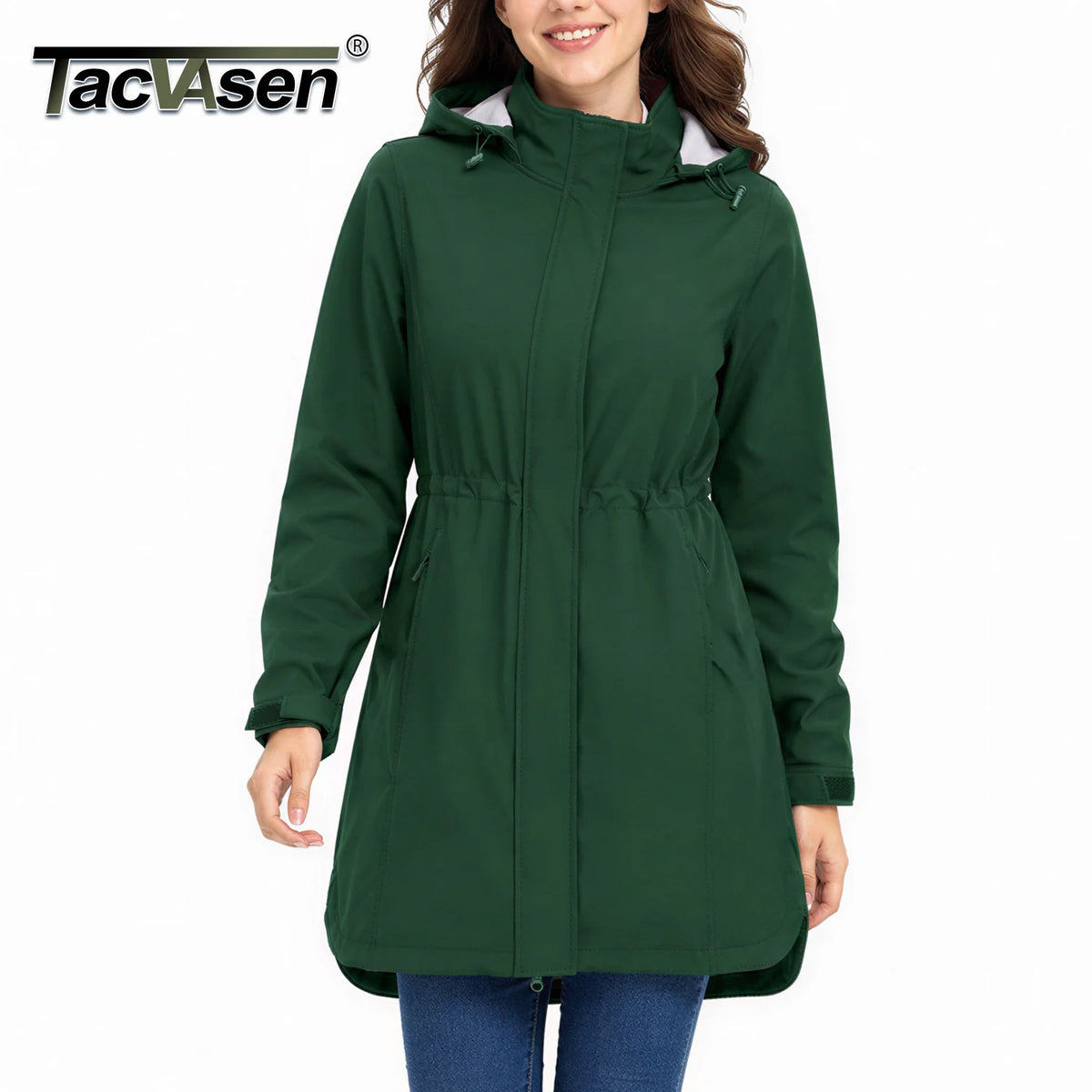 Women's Long Fleece. Lined Hooded Winter Coat – Warm Water-Resistant Jacket