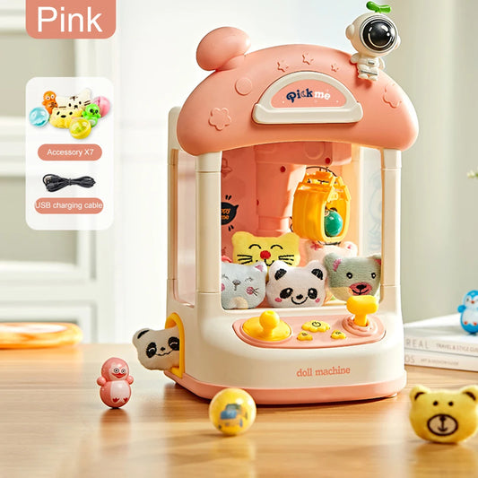 Mini Claw Machine Crane Machines Toy Large Claw Catch Toy Kids Coin Operated Play Game Clip Doll Toys Gifts for Girls and Boys
