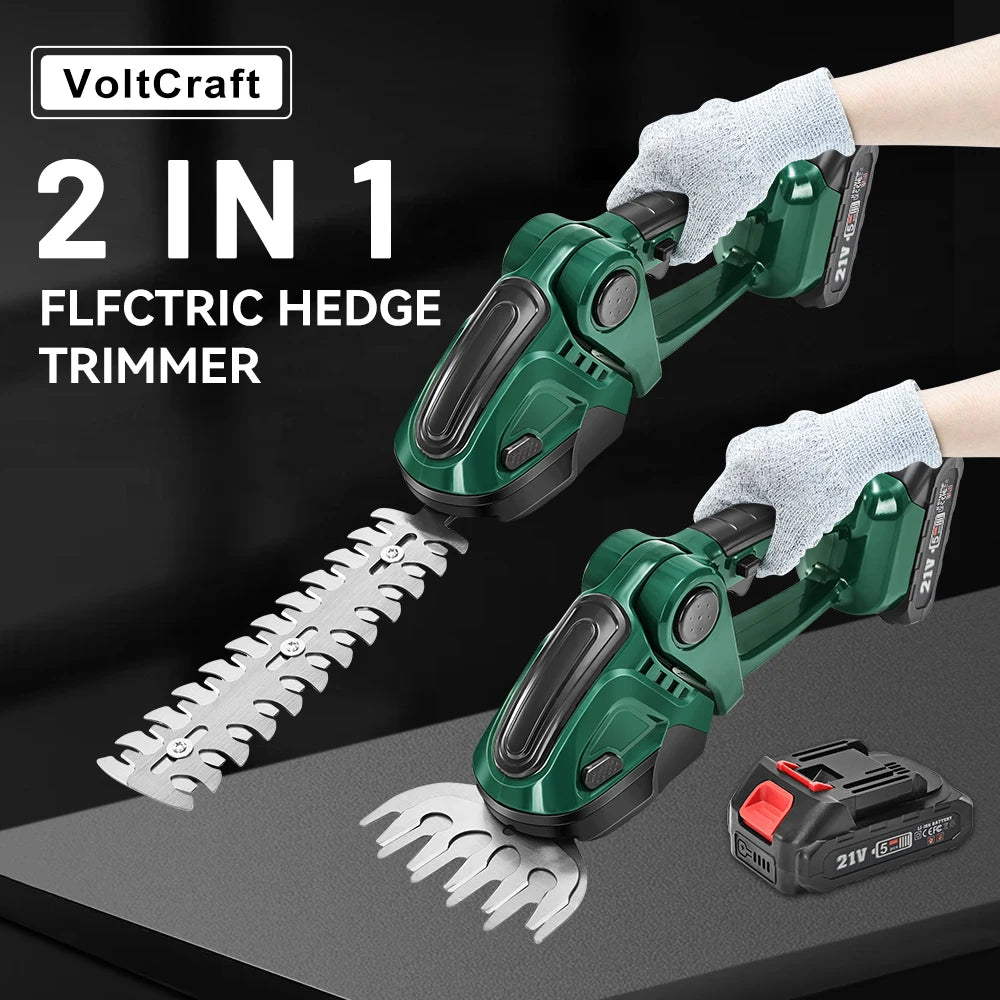 2 in 1 Electric Hedge Trimmer 20000rpm Lawn Mower Garden Shrub Pruning Hedge Pruner Scissors Power Tool For Makita 18V Battery