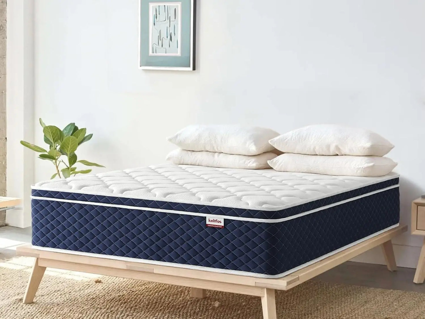 Full Size Mattress 14 Inch Medium Firm Targeted for Side Back Sleepers 4 Layer Gel Memory Foam Hybrid Mattress Cooling Top for P