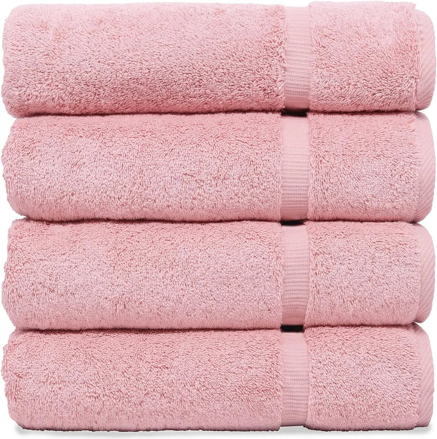 Turkish Cotton Bath Towel Set 4 Pieces 750 GSM Extra Thick