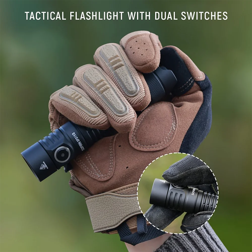 Rechargeable Tactical LED Flashlight .2000 Lumen Long-Range USB-C Flashlight