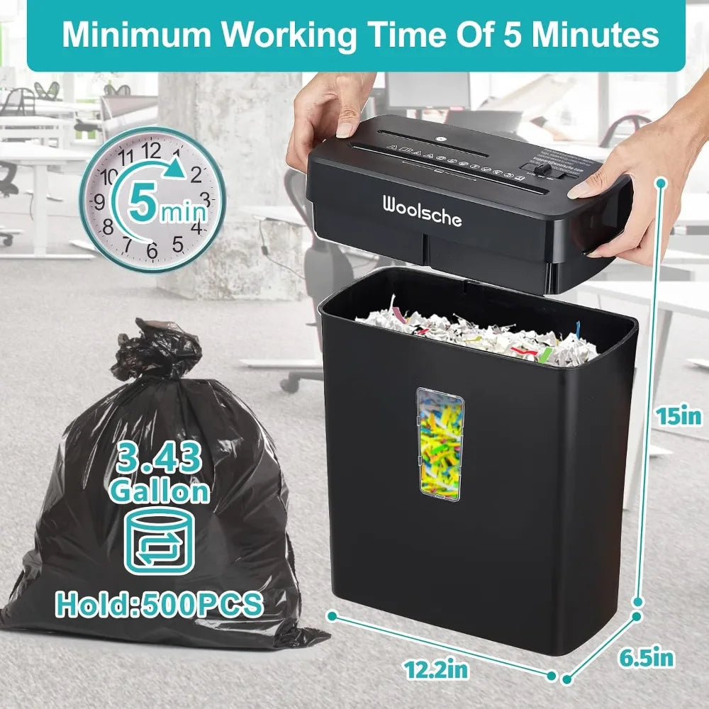 Heavy-Duty Electric Paper Shredder. Home & Office Document Shredder