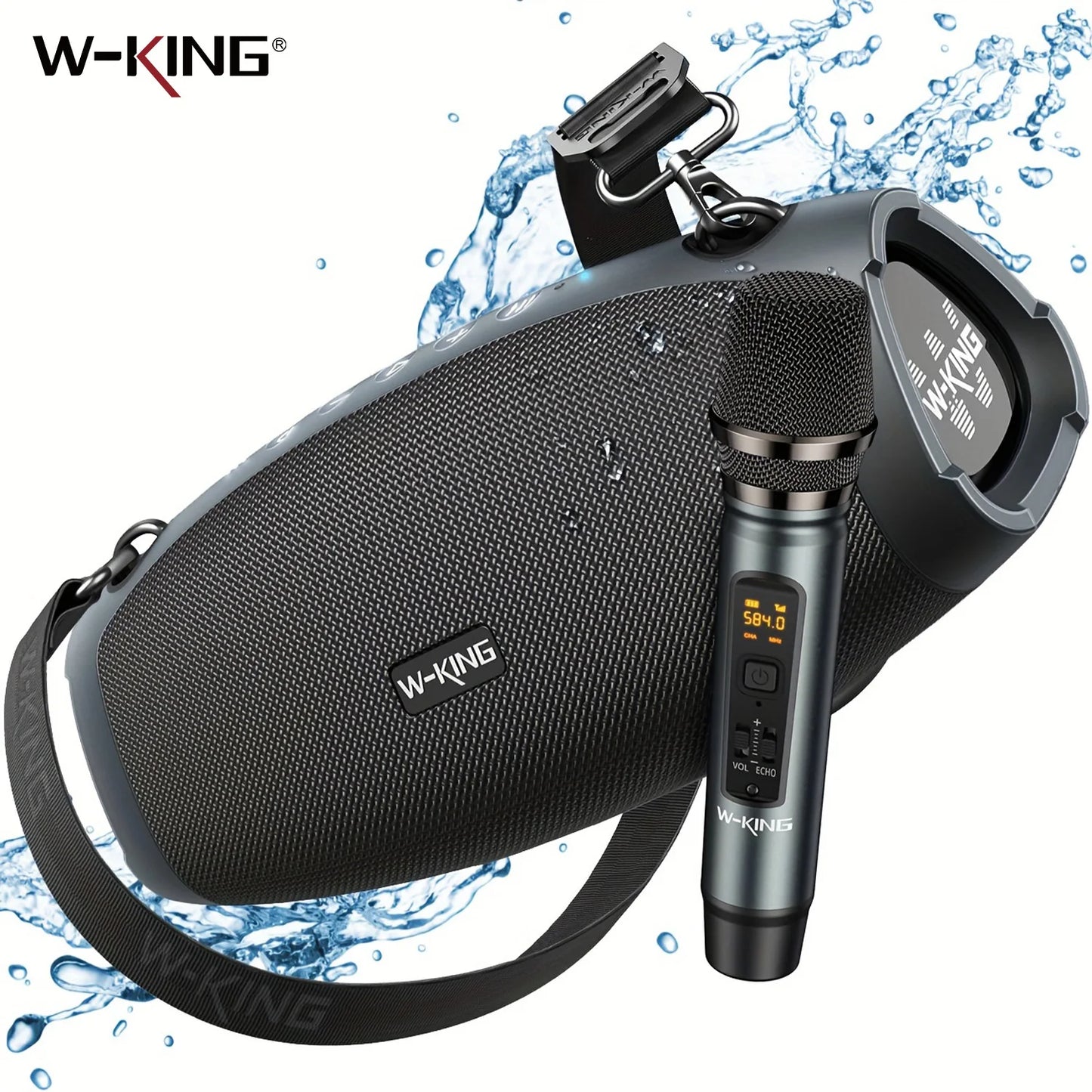 W-KING 70W Portable Bluetooth Speaker with Wireless Microphone, Deep Bass, Bluetooth 5.0 & IPX6 Waterproof