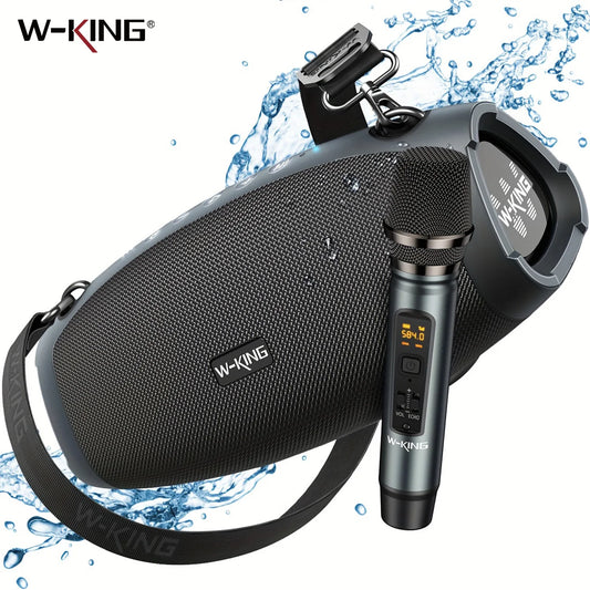 W-KING 70W Portable Bluetooth Speaker with Wireless Microphone, Deep Bass, Bluetooth 5.0 & IPX6 Waterproof