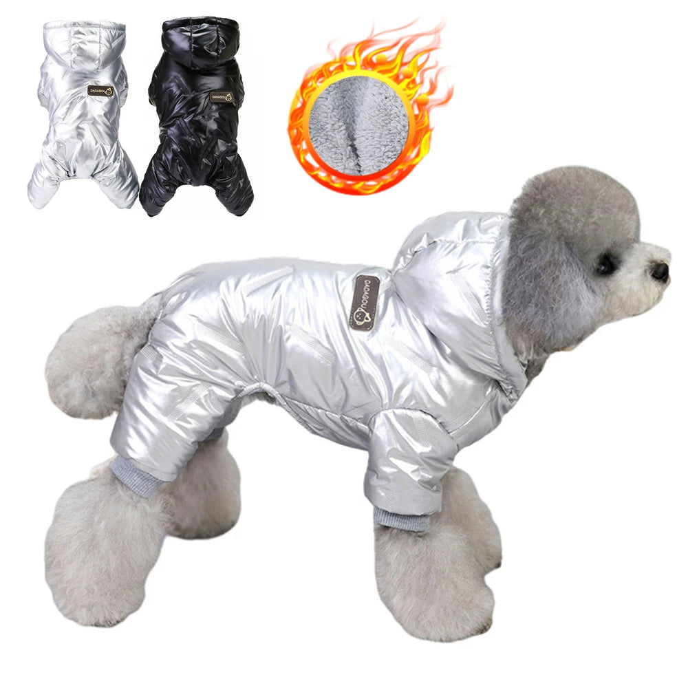 Coat Poodle Outfits. Waterproof Winter Dog Jumpsuit Coat