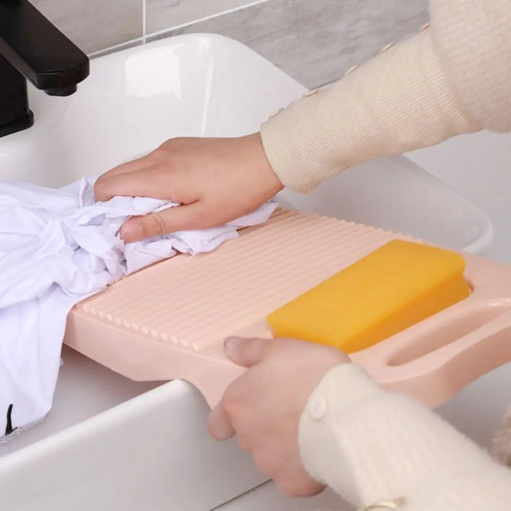 Heavy-Duty Plastic Washboard for Hand Washing Clothes, Delicates, Baby Clothes & Travel Laundry