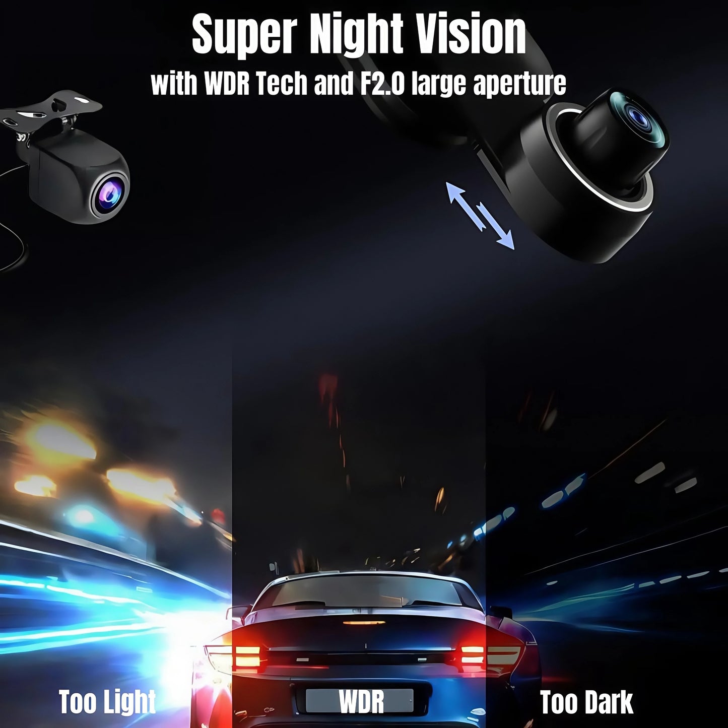 4K Ultra HD Front & Rear Dash Cam with GPS, WiFi & Night Vision for Enhanced Driving Security
