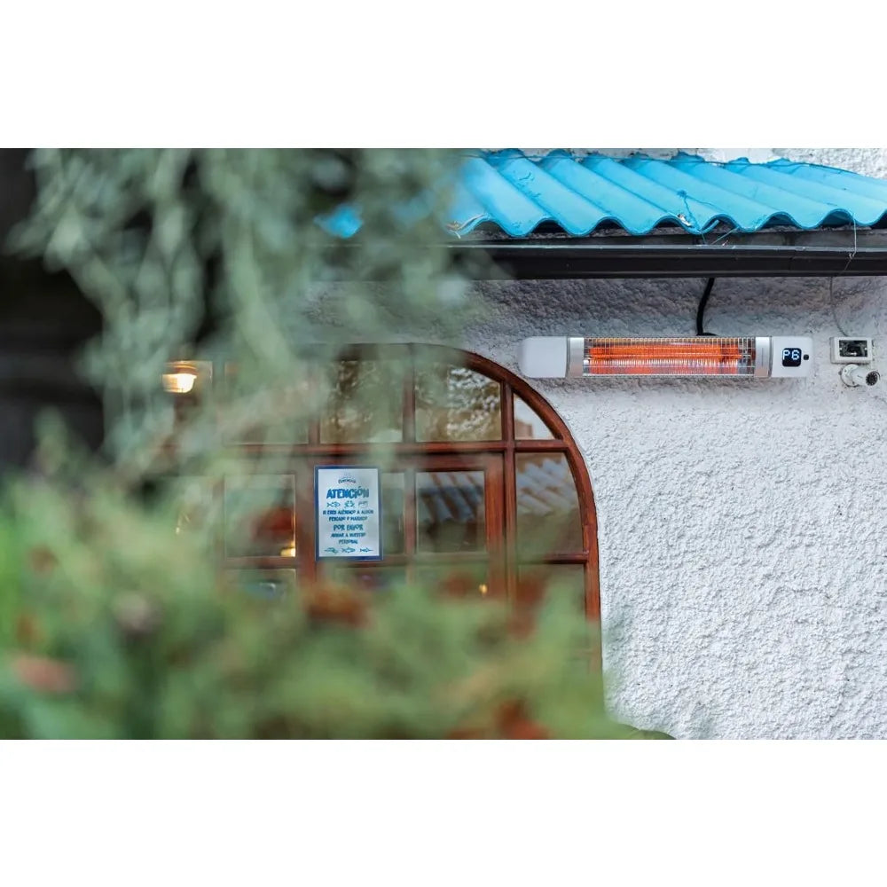 Infrared Patio Heater, Carbon Wall Mounted Heater 300/1500W, 6 Heat Modes Outdoor Heater, IP55 Waterproof, Instant Heat
