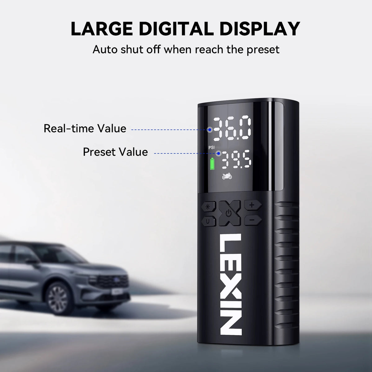 Smart Portable Air Pump | Rechargeable Tire Inflator for Cars & Motorcycles