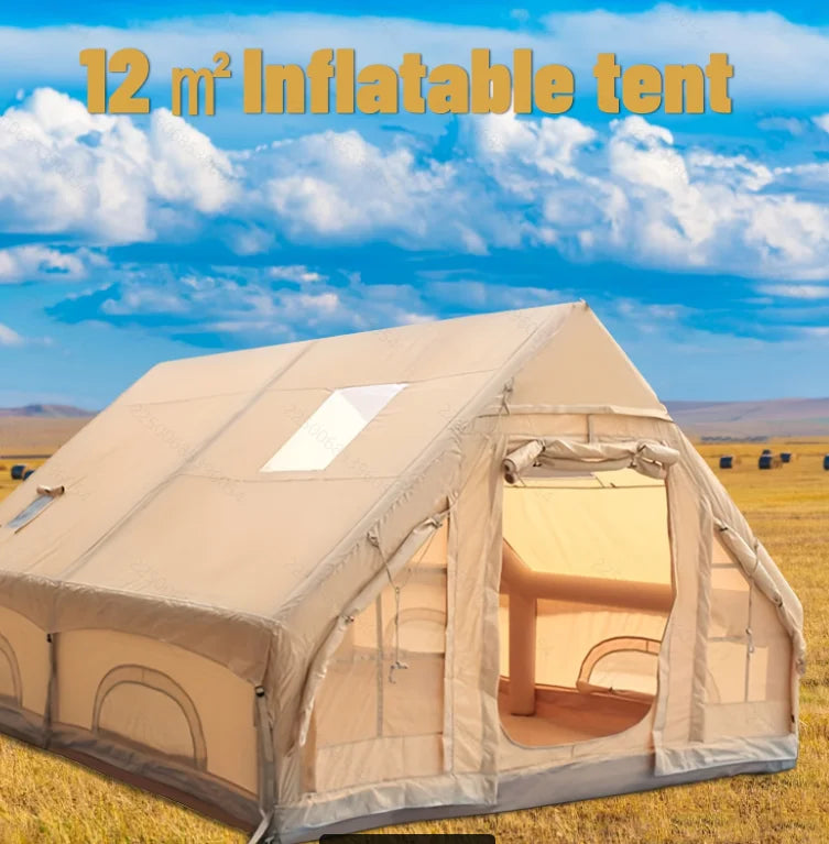 Large Inflatable Camping Tent with Skylight & Breathable Mesh Windows