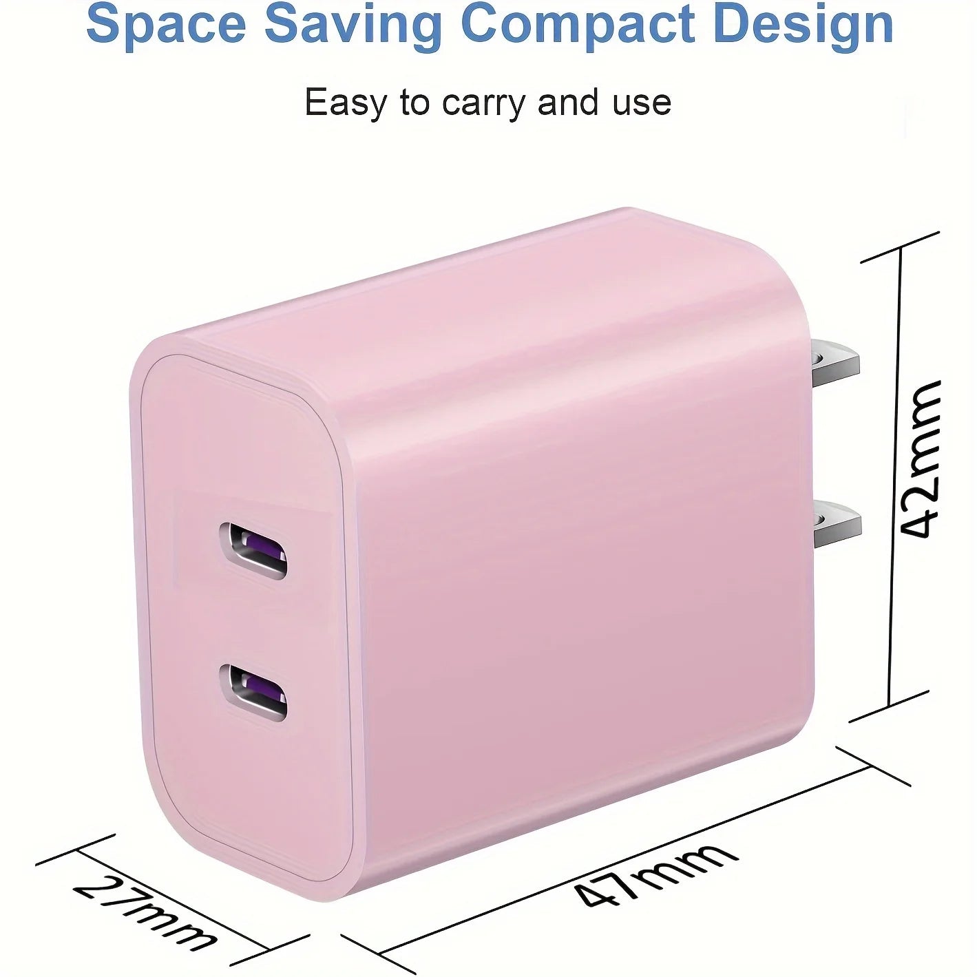 20W Dual Port USB C Charger Block With 6.6FT Long USB C To Lightning Charging Cable For IPhone 14 Pro/13 Pro/12 Mini/12/11/iPad