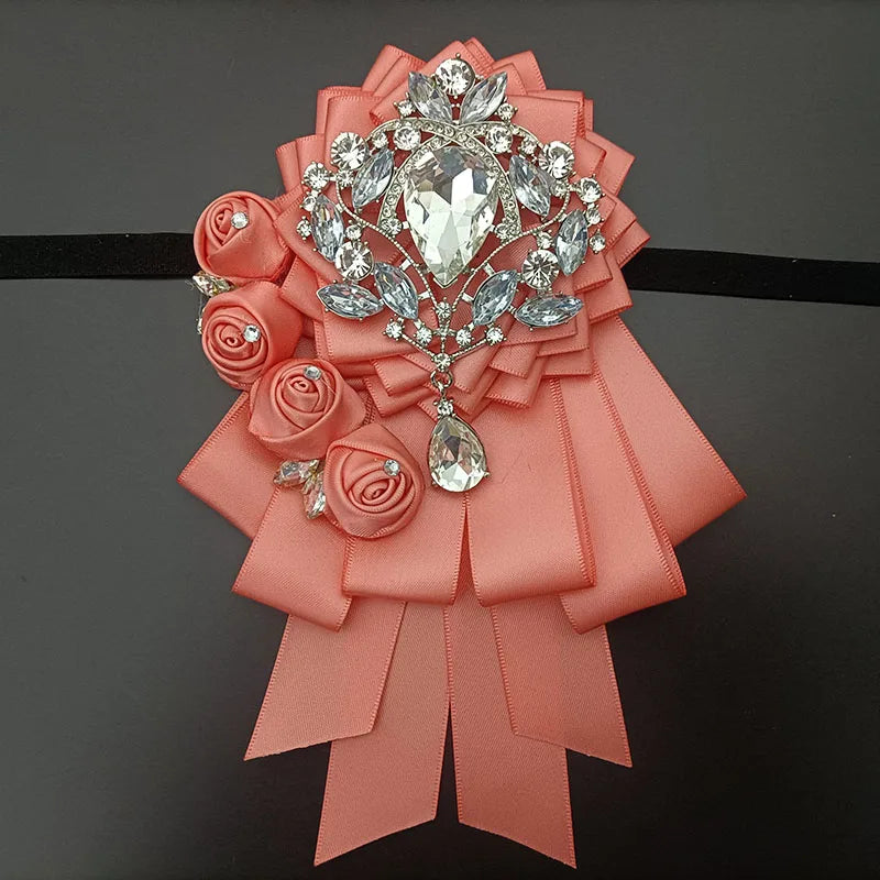 Luxury Handmade Jeweled Men’s Bow Tie | Premium Crystal Brooch Formal Wedding & Business Bow Tie