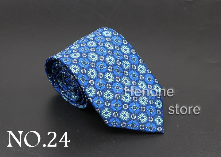 Luxury Floral & Paisley Men’s Silk Necktie .Wedding & Business Tie