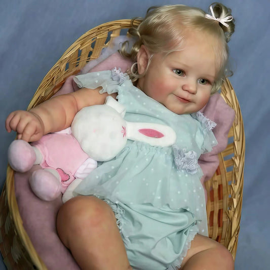 A 50cm Reborn Doll Baby Doll - Full Silicone Vinyl Girl Body - 20 Inch 3D Painted Skin Realistic Doll Toy Christmas Gift