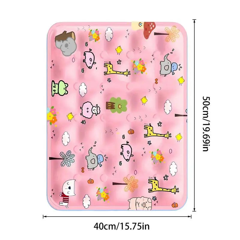Dog Cooling Blanket Chill Puppy Pad 16x20 Inch Self-Cooling Dog Sleep Mat Washable Portable For Indoor Outdoor For Small Medium