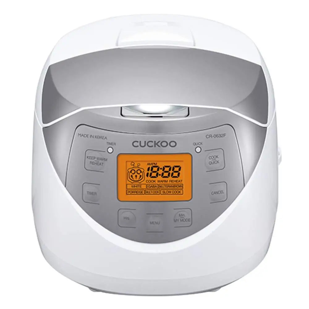 Electric Rice Cooker 6 Cup Uncooked 12 Cup Cooked with Fuzzy Logic 11 Menu Modes Slow Cook Multi Cook Porridge Accessories
