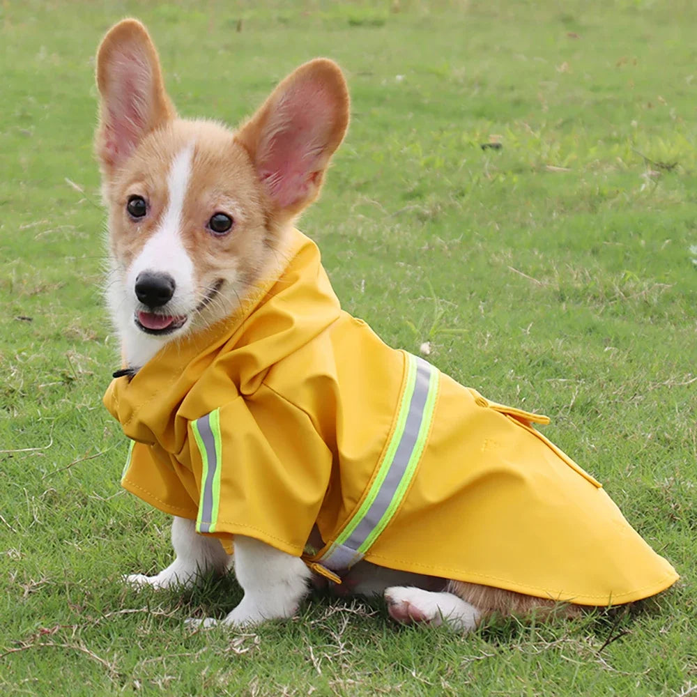 Reflective Waterproof Dog Raincoat Cloak