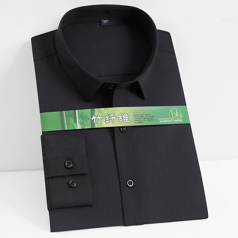 Men’s Classic Fit Long Sleeve Business Dress Shirt .Comfortable Formal Button-Up
