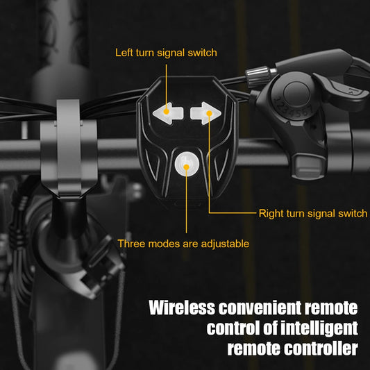 Bicycle Turn Signal Light With Remote USB Rechargeable Lamp