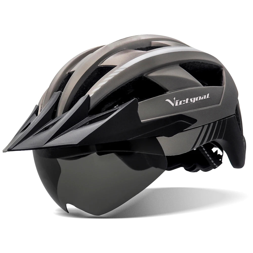 VICTGOAL Adult Cycling Helmet with Visor – Road & Mountain Bike Helmet