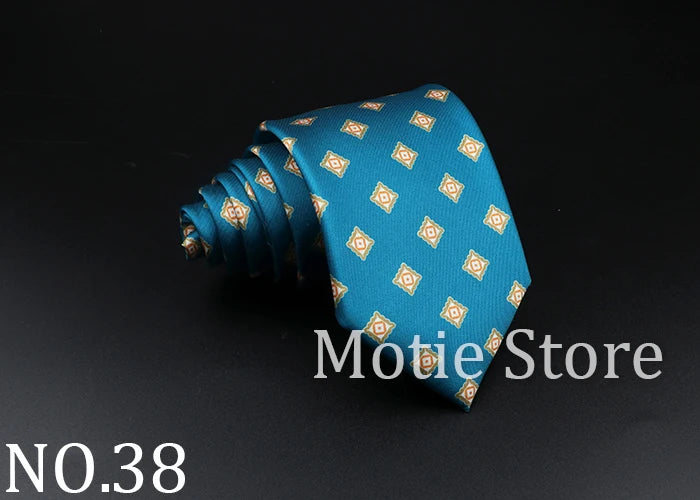 51 Styles Men's Silk Ties Jacquard Striped Plaid Floral Necktie Accessories Daily Wear Shirt Suit Cravat Wedding Party Gift