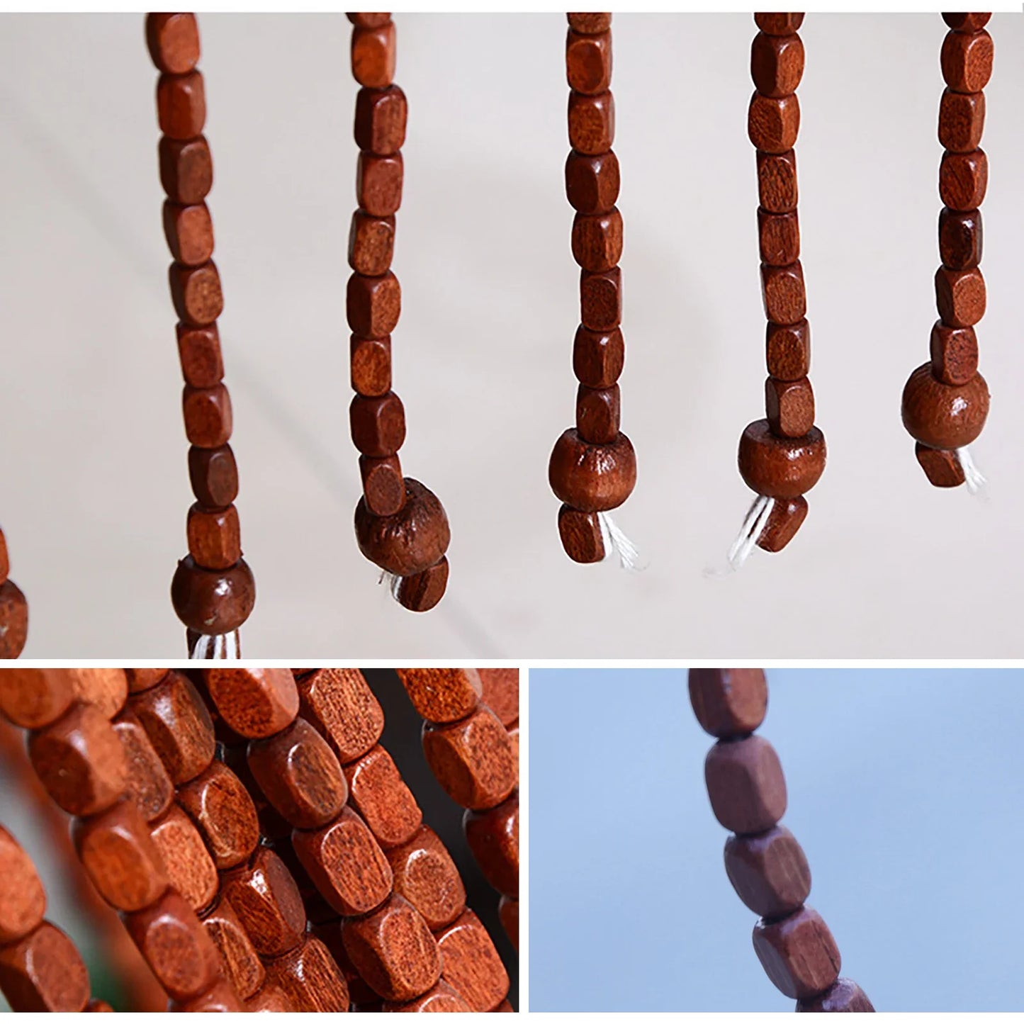 Wooden Bead Door Curtain.Boho Hanging Divider for Doorways & Closets