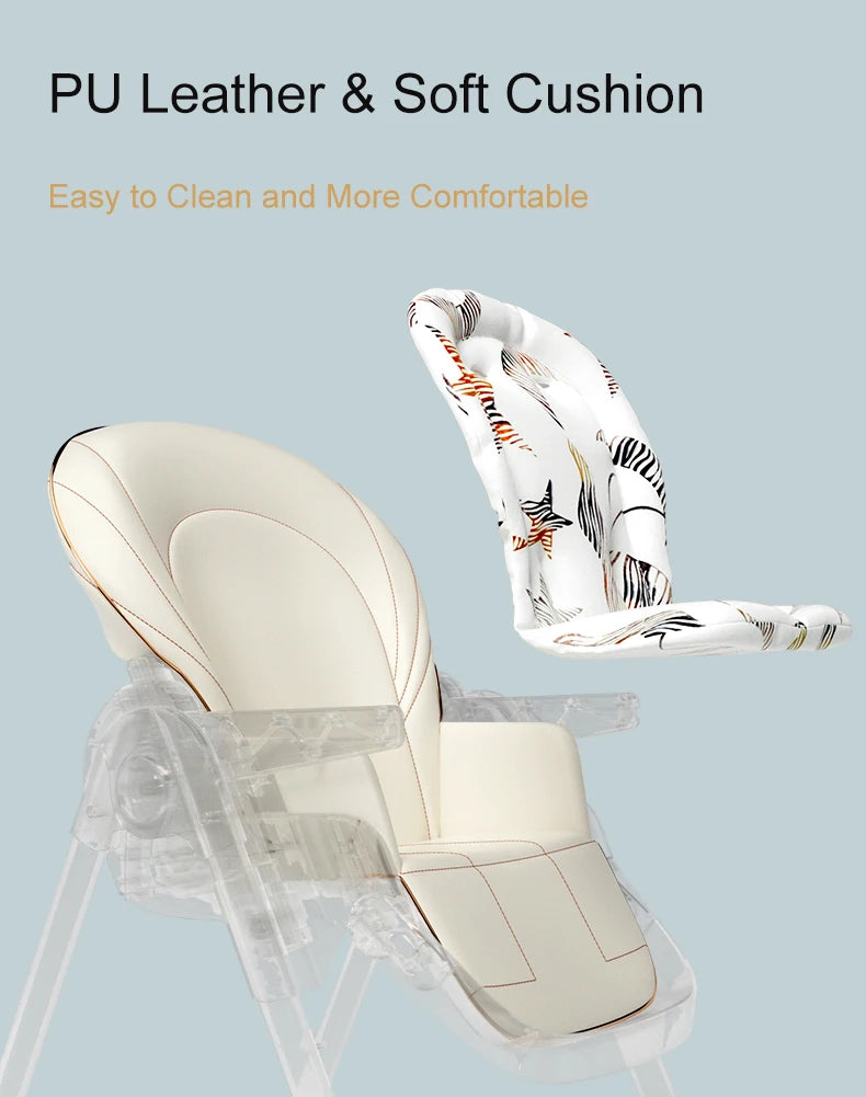 7-in-1 Convertible Baby High Chair with Adjustable Tray & Foldable Design
