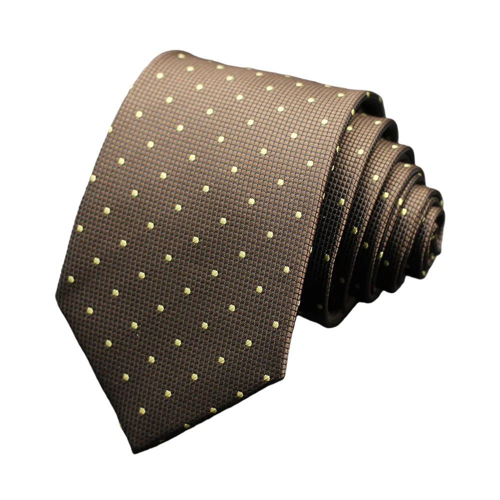 Men’s Classic 7cm Polka Dot Necktie. Luxury Business, Wedding & Formal Dress Tie