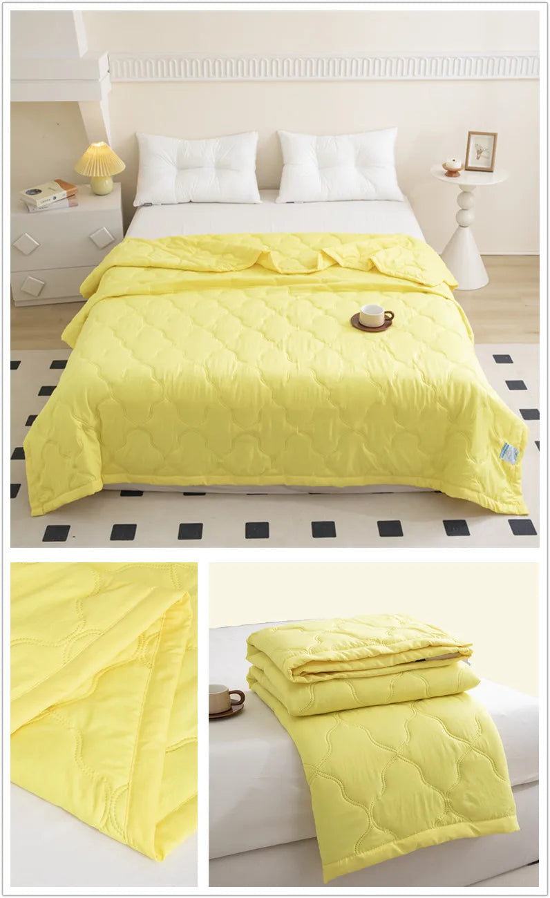 Floral Style Duvet Summer Thin Quilt Skin-friendly Bedspread Air Conditioning Blanket edredones Adults Kids Room Comforter Quilt