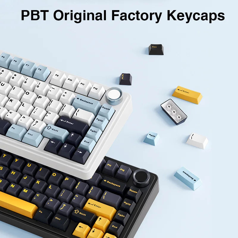 AULA F75 Wireless Mechanical Gaming Keyboard .Bluetooth, 2.4G & Wired RGB Keyboard with Hot-Swappable Keys