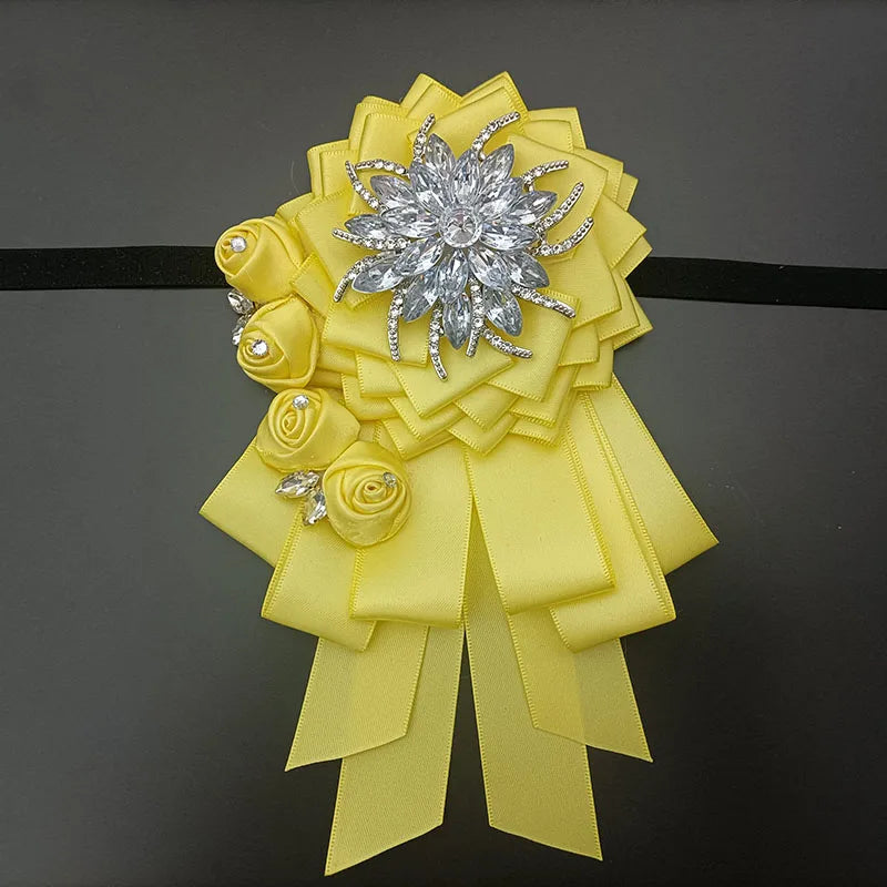 Luxury Handmade Jeweled Men’s Bow Tie | Premium Crystal Brooch Formal Wedding & Business Bow Tie