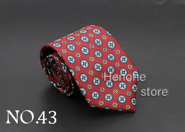 Luxury Floral & Paisley Men’s Silk Necktie .Wedding & Business Tie