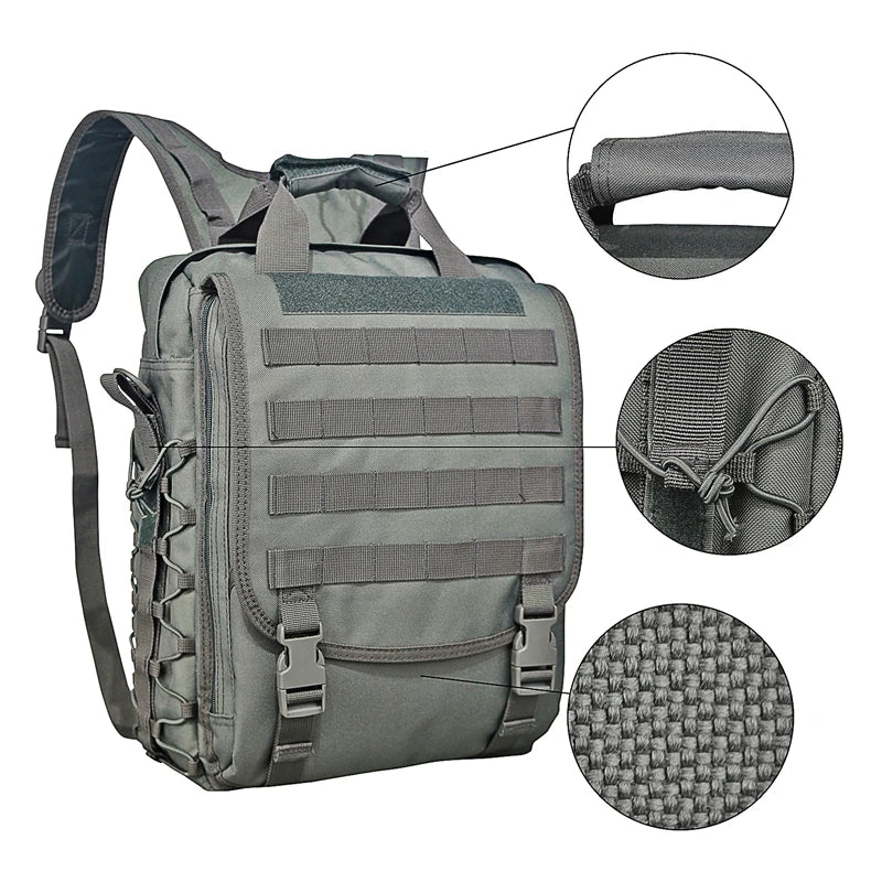 Tactical MOLLE Laptop Backpack with Padded Computer Compartment