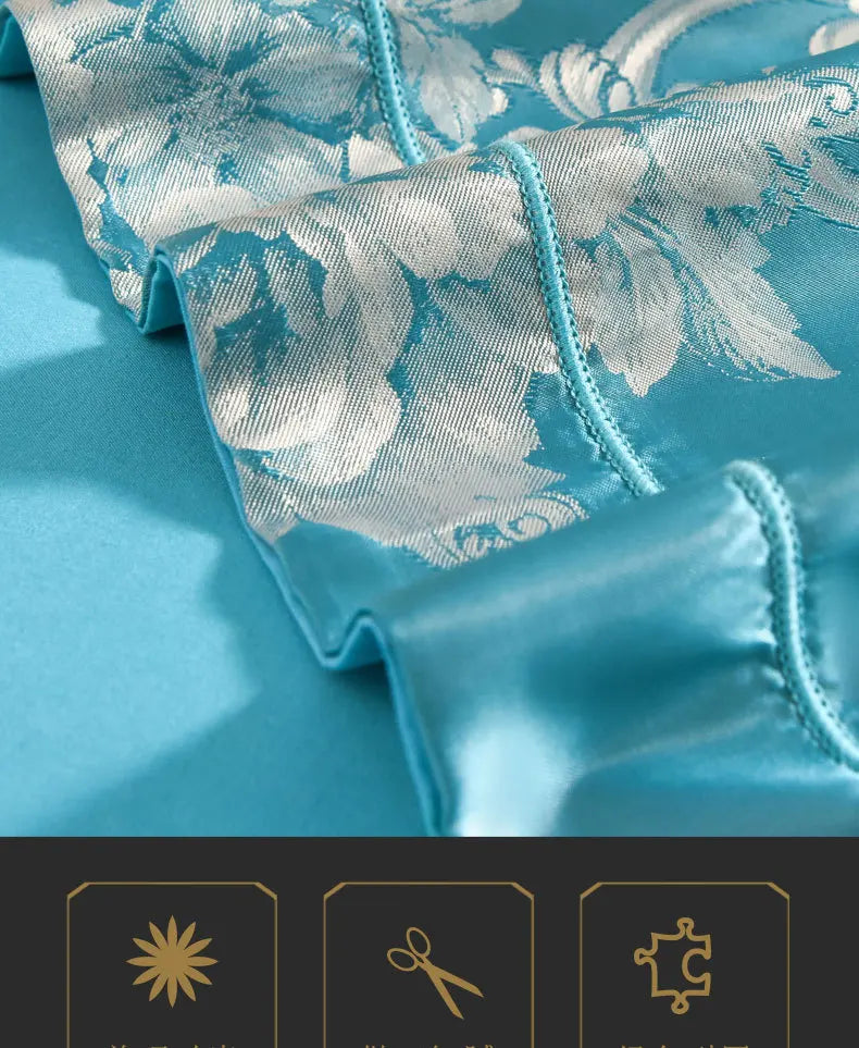 Luxury Satin Jacquard 4-Piece Bedding Set