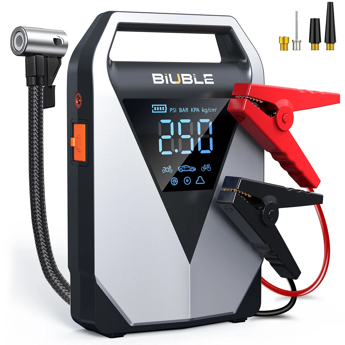 Portable Car Jump Starter with Air Compressor LCD Display 21800mAh Battery Pack
