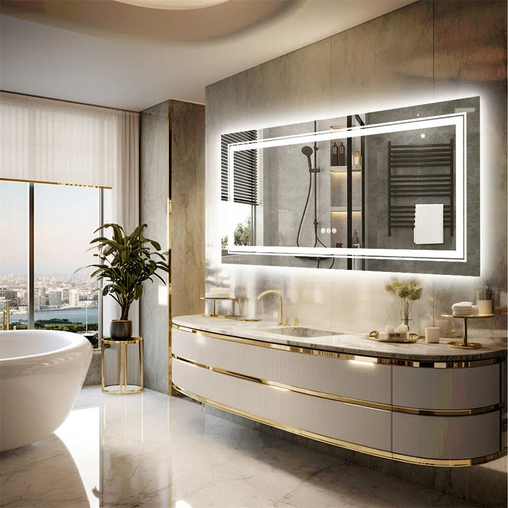 41 Inch LED Lighted Mirror Vanity With Anti Fog Touch Switch