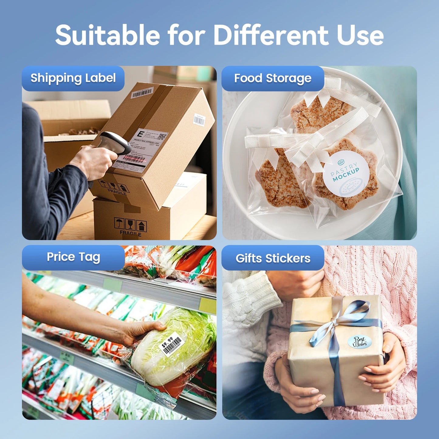 Portable 4x6 Thermal Shipping Label Printer for Small Business & Home Office