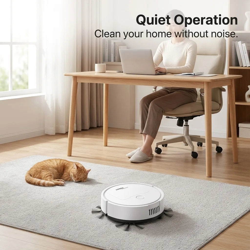 3-in-1 Mini Robot Vacuum | Sweep, Vacuum & Mop
